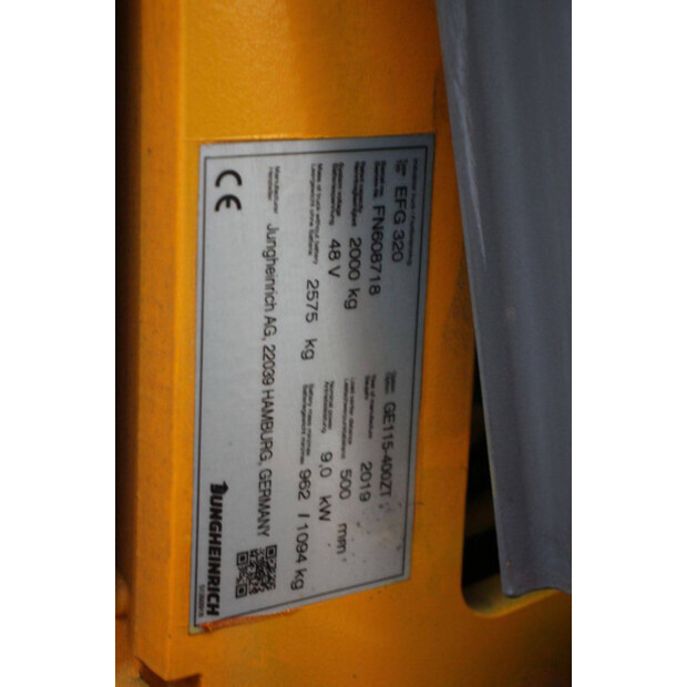 2019 Jungheinrich EFG 320-44146157