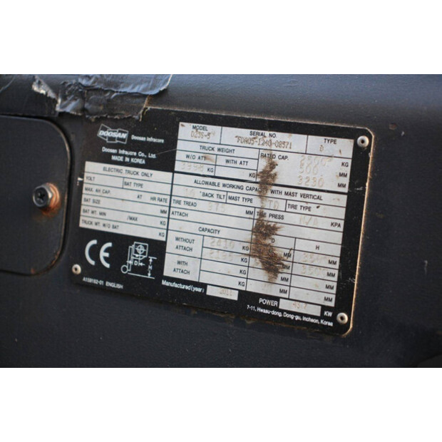 2011 Doosan D23S-3-44146465