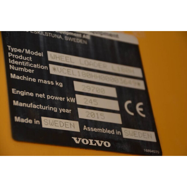 2015 Volvo L180H-44148913