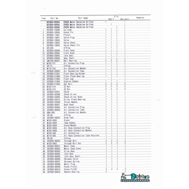 SPARE PARTS PD200 Used-44151158