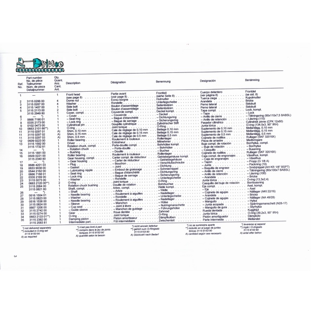 قطع الغيار COP1238/1638/1838 مستعملة-44151187