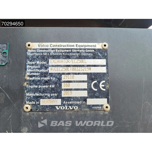 2019 Volvo EC250EL-44151535