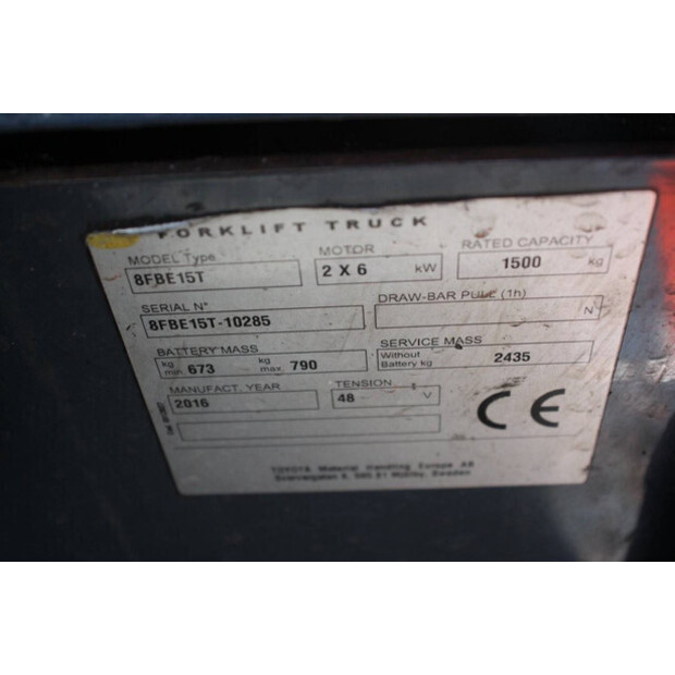 2016 تويوتا 8FBE15T-44170172