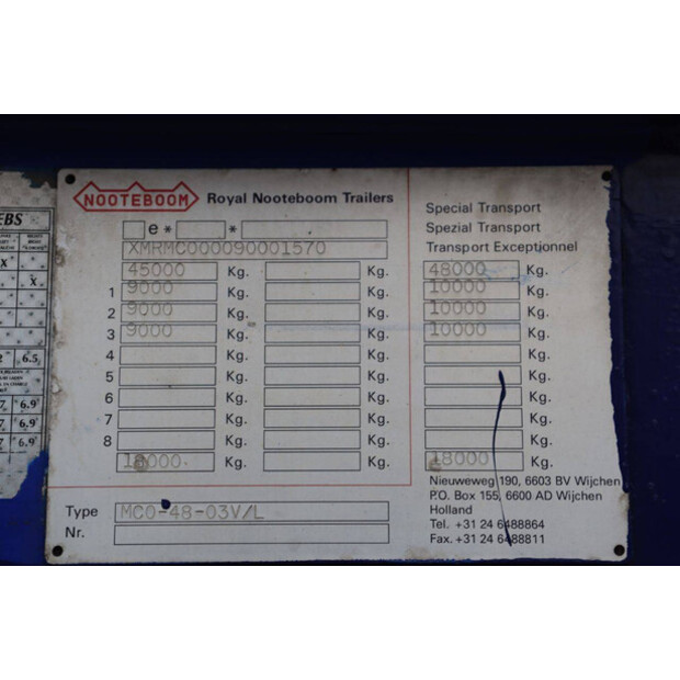 2009 Nooteboom MCO-48-03V/L-44170812