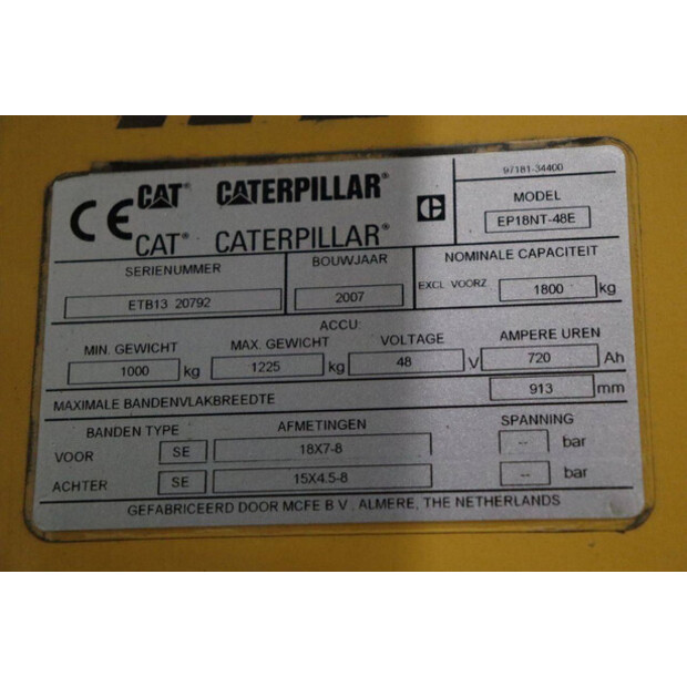 2007 Caterpillar EP18NT-48E-44171800