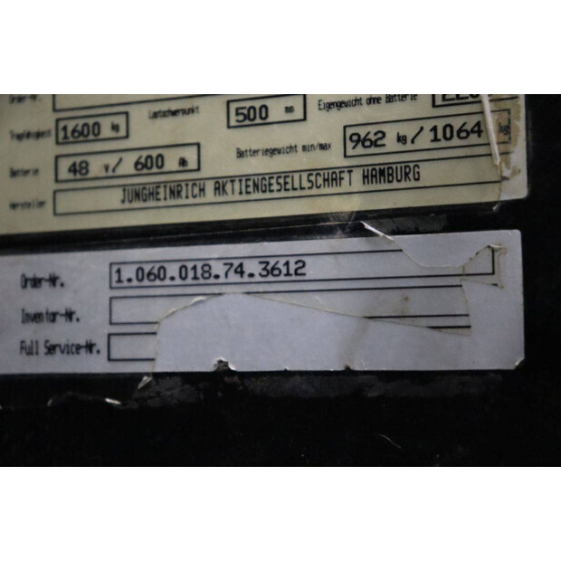 1999 Jungheinrich EFG-DF 16L-44171941