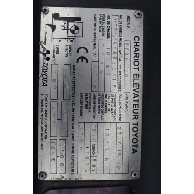 2014 Toyota 8FBMT30-44174625