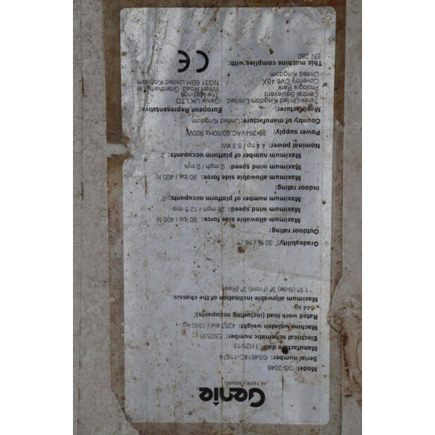 2013 Genie GS-2046-44175049