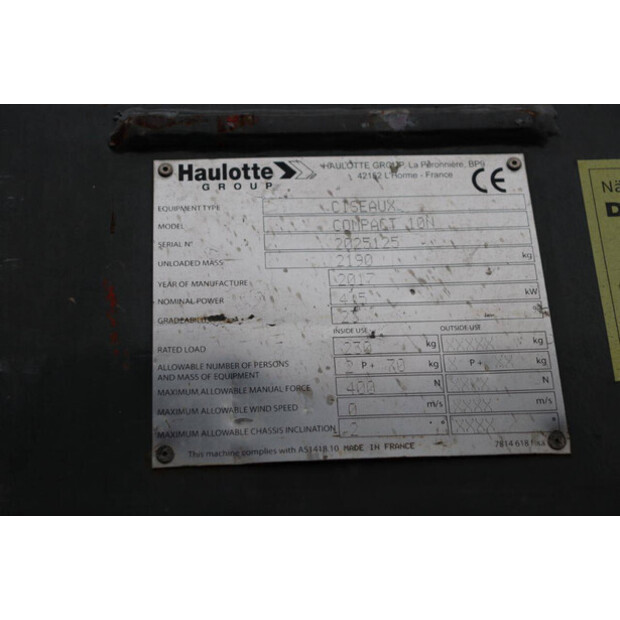 2017 Haulotte COMPACT 10N-44175066