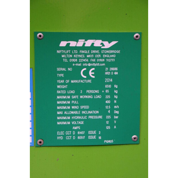 2014 Niftylift HR21D-44175343