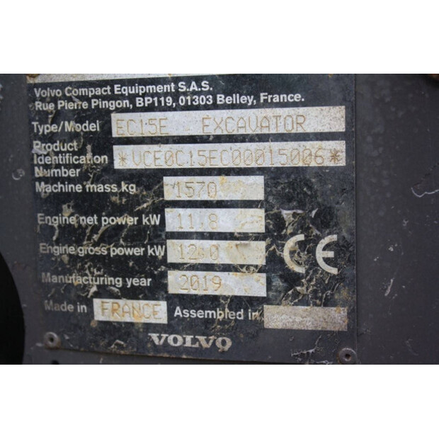 2019 Volvo EC15E-44177013