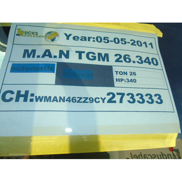 2011 MAN TGM 26.340-44179080