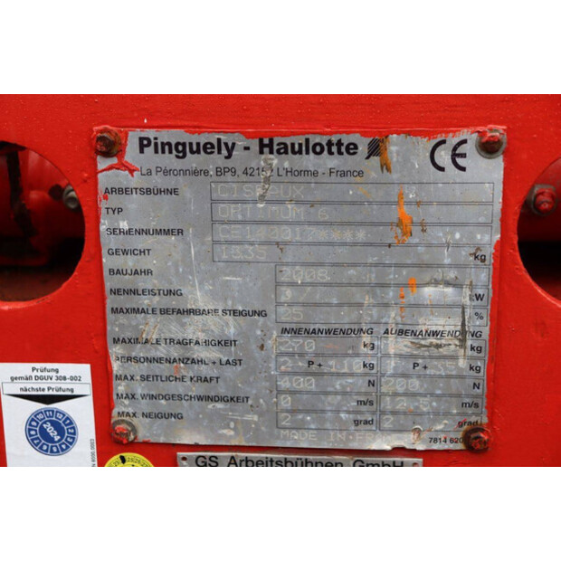 2008 Haulotte OPTIMUM 6-44212384