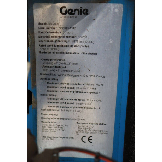 2013 Genie GS-2669-44212893