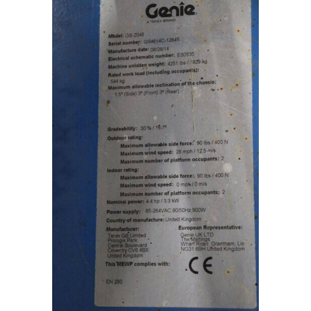 2014 Genie GS-2046-44213757