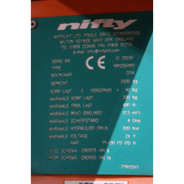 2014 Niftylift HR12DE-44214192