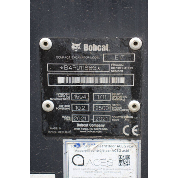 2021 BOBCAT E17C-44214314