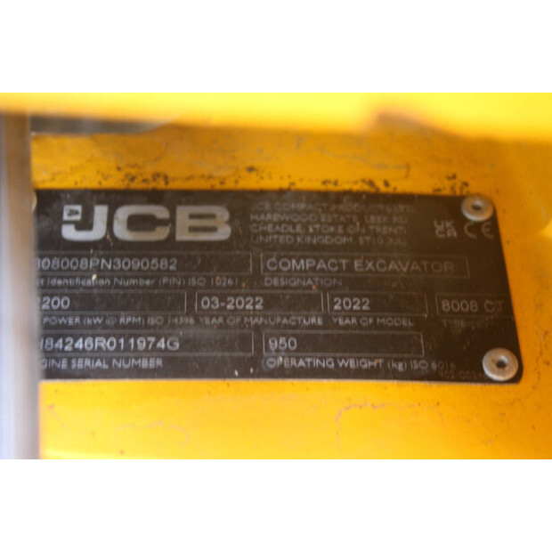 2022 JCB 8008 CT-44215756