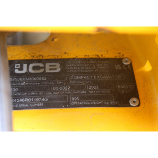 2022 JCB 8008 CT-44215757