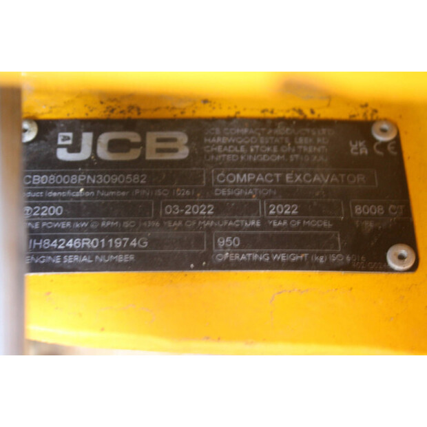 2022 JCB 8008 CT-44215758