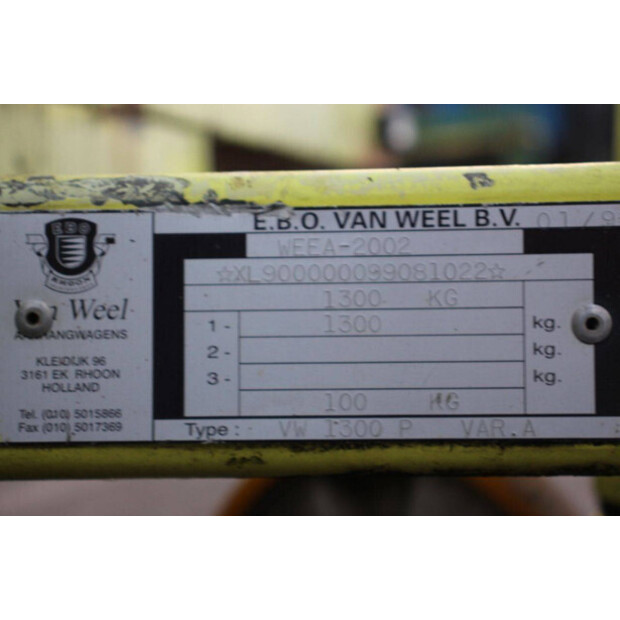 1999 Van Weel VW1300P-44240299