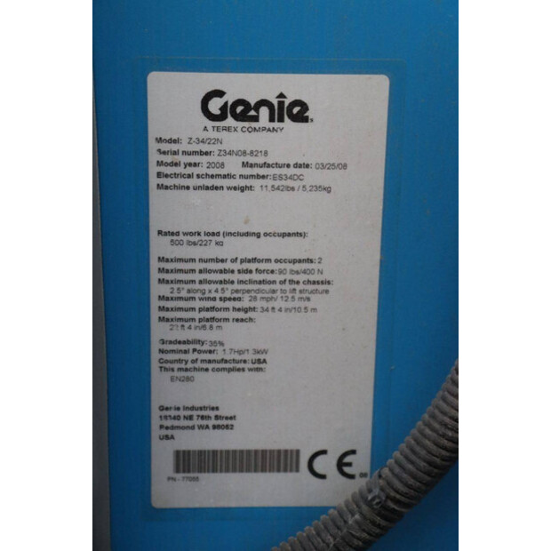2008 Genie Z-34/22N-44286926