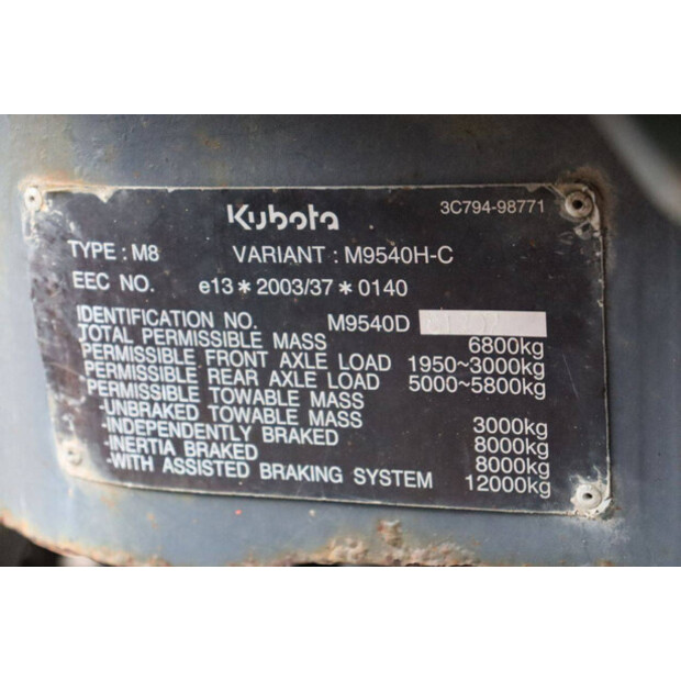 2008 KUBOTA M9540-44287793
