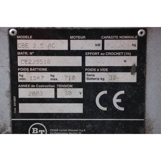 2003 BT CBE 2.5 AC-44288288