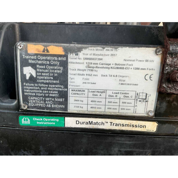 2017 Hyster H4.0F16-44291406