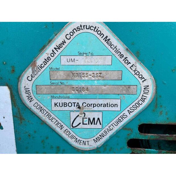 2012 كوبوتا KX155-3SZ-44291498