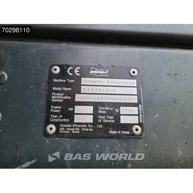 2016 Doosan DX255LC-5-44292491