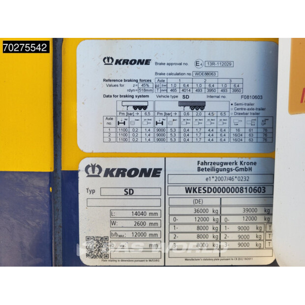 2018 Krone Thermo King SLXi 300-44292948