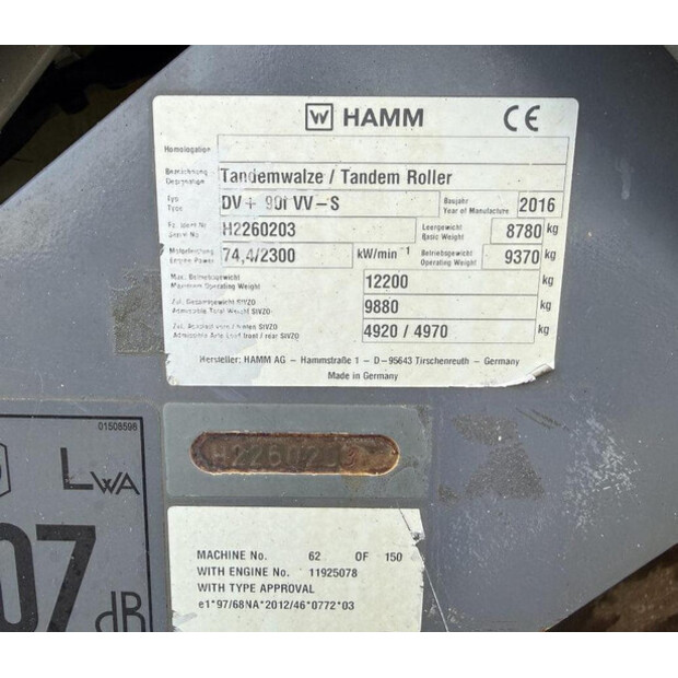 2016 HAMM DV+ 90I VV-S-44307236