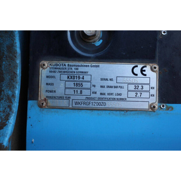 2018 KUBOTA KX019-4-44310993