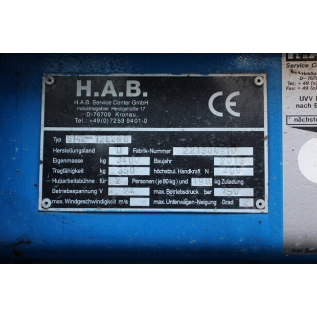 2013 H.A.B. S142-12E2WD-44311029