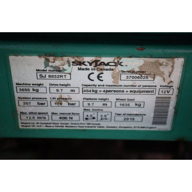 2015 SkyJack SJ6832RT-44311537