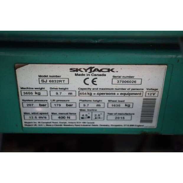 2015 SkyJack SJ6832RT-44311575