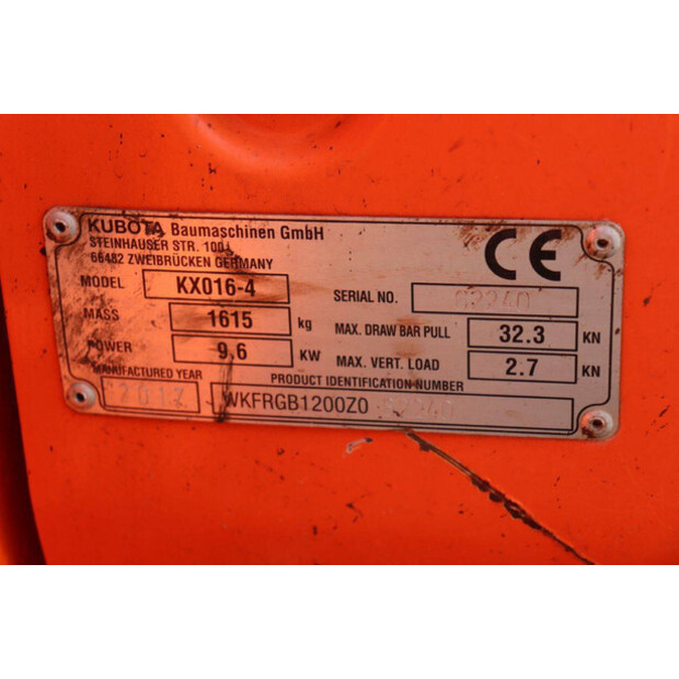 2017 KUBOTA KX016-4-44311804