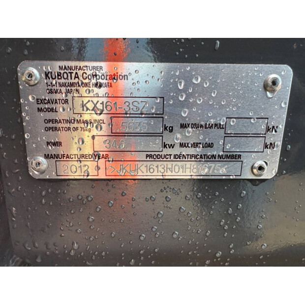 2012 KUBOTA KX161-3SZ-44312004