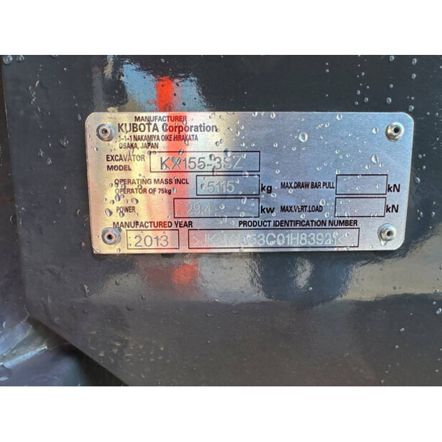 2013 KUBOTA KX155-3SZ-44312042