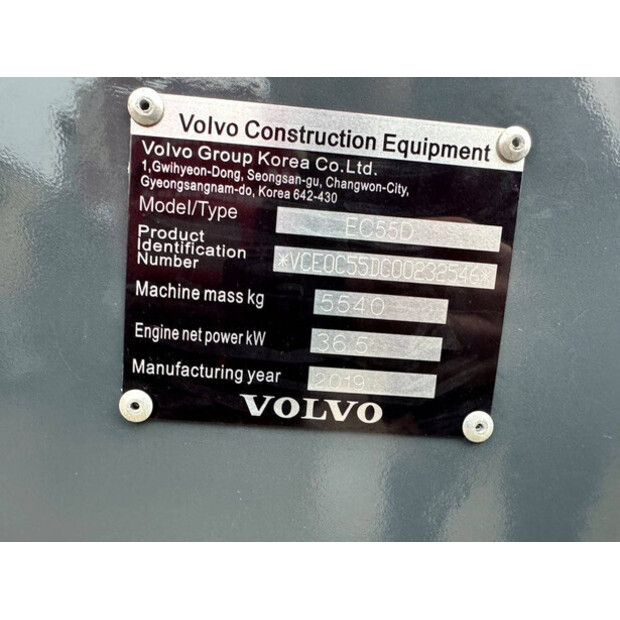 2019 Volvo EC55D-44312572
