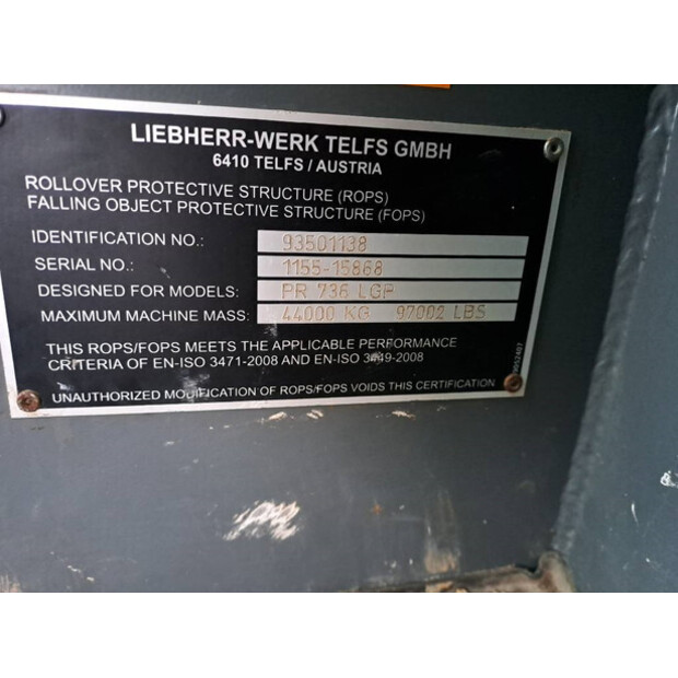 2017 Liebherr PR 736 LGP-44332429