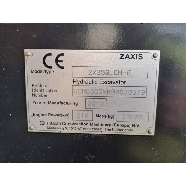 2018 Hitachi ZX350LCN-6-44332493