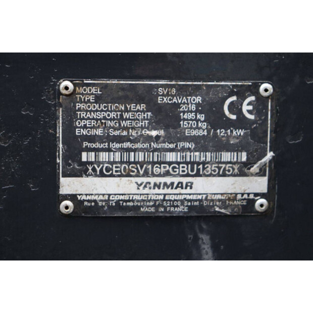 2016 YANMAR SV16-44406901