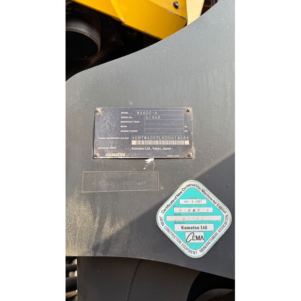 2019 كوماتسو WA600-6-44410436