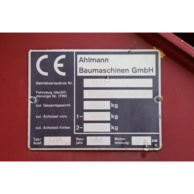 1998 Ahlmann AZ 85-44429924