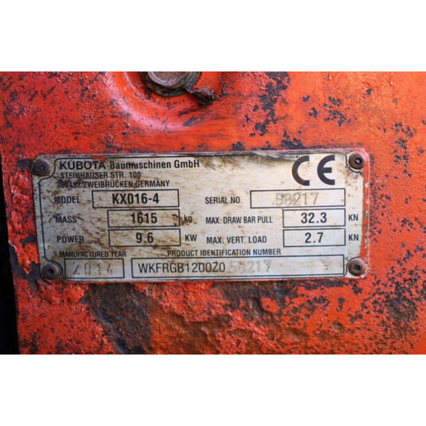 2014 كوبوتا KX016-4-44430028