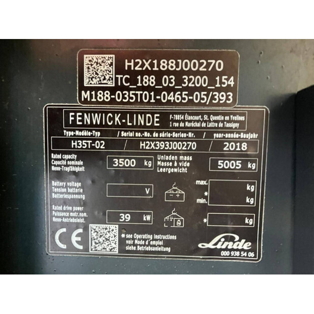 2018 Linde H35T-02-44430544