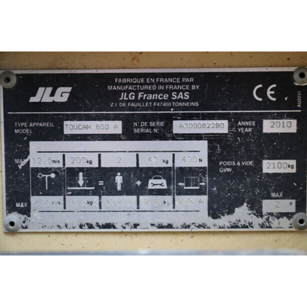2010 JLG TOUCAN 800 A-44432334