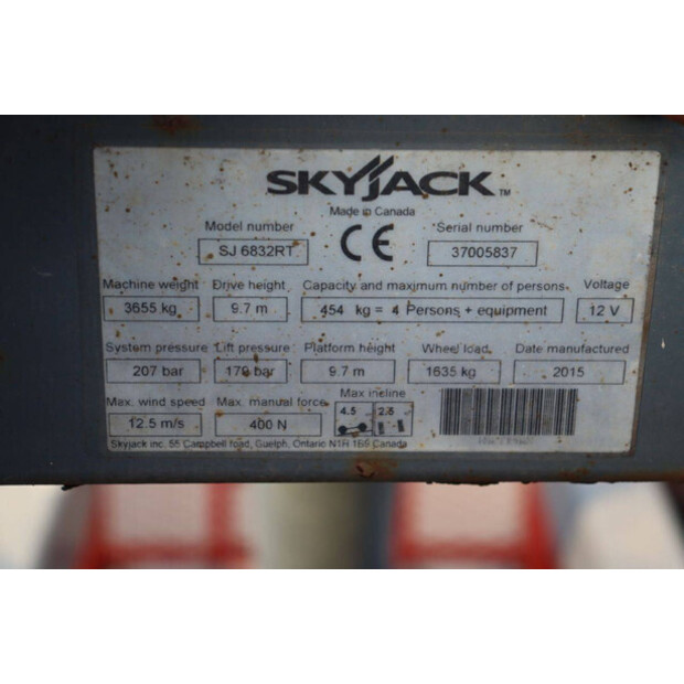 2015 SkyJack SJ6832RT-44432451